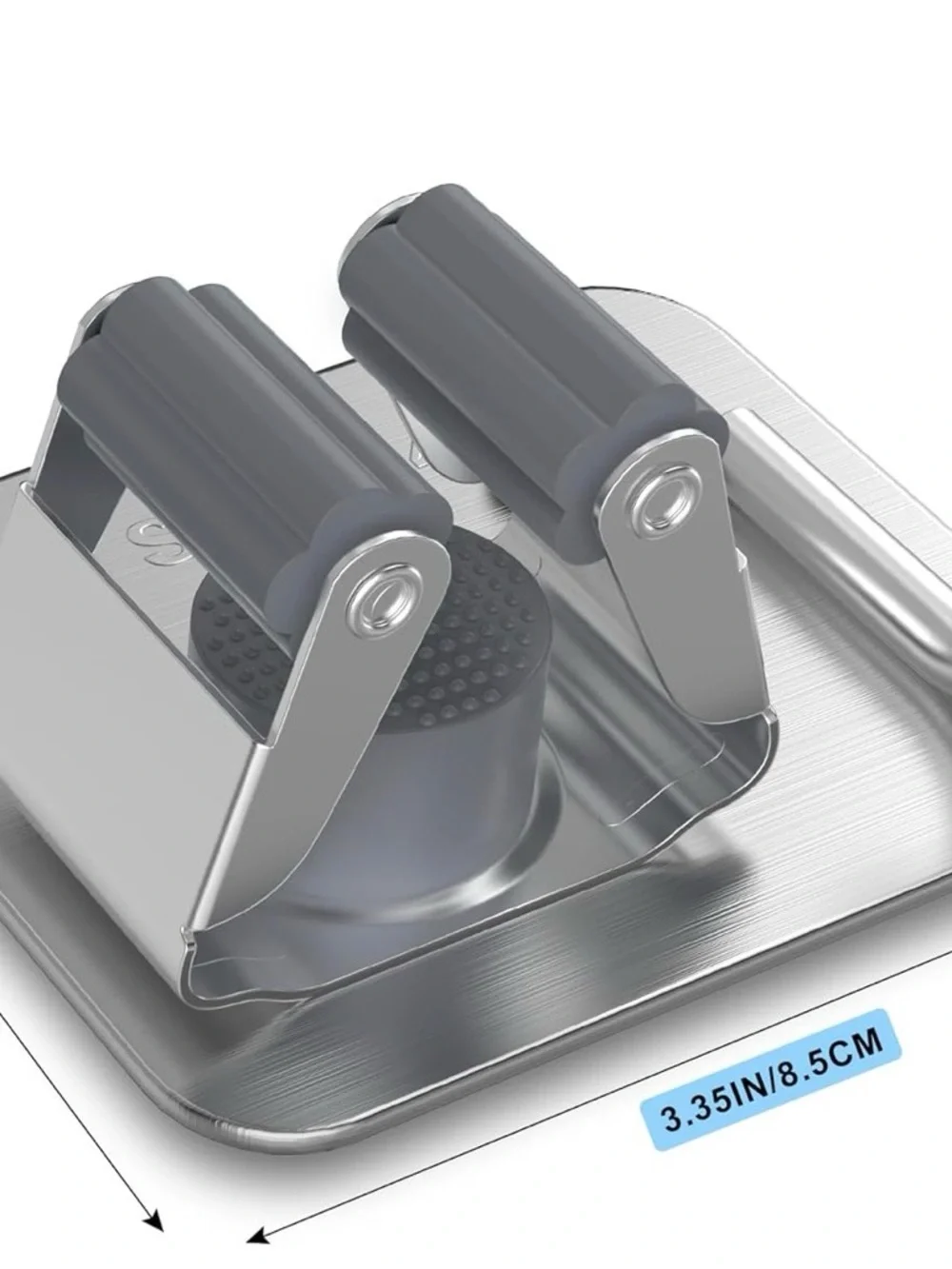 Stainless Steel Mop and Broom Holder with Hooks  Set of 4